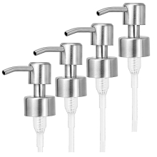 4pcs Soap Dispenser Pump Replacement Stainless Steel Lotion Dispenser Pump For Regular 28/400 Neck
