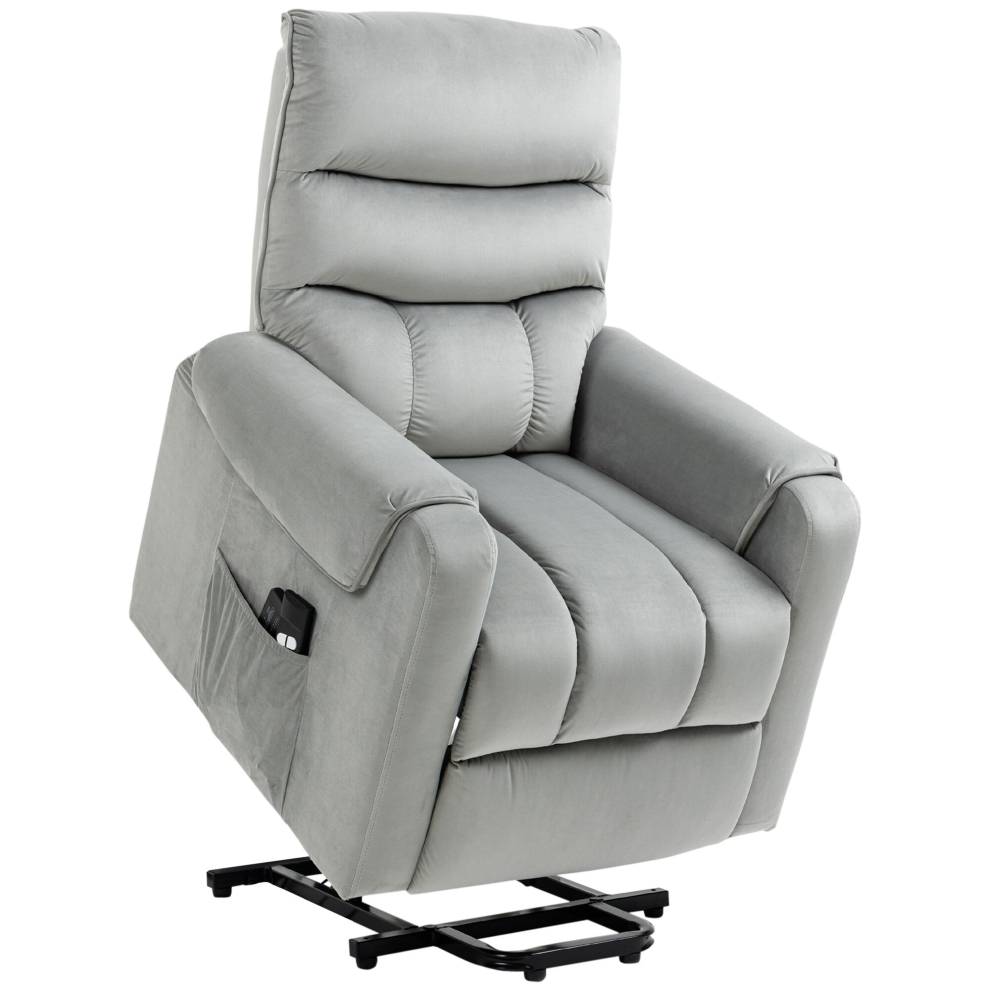 Homcom Power Lift Chair, Rise And Recliner Chair With Remote Control, Grey