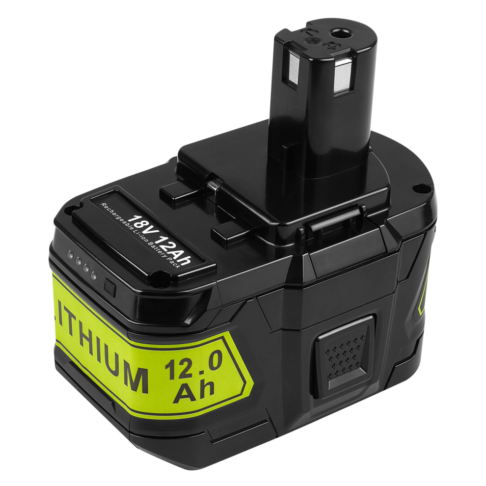 Replacement Power Tool Battery for Ryobi, 12Ah High Capacity Lithium-Ion Battery for BPL-1815, BPL-1820G, P105, P109