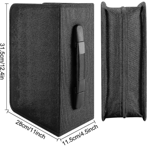Cd Case Disc Carry Case 320 Disc Capacity Holder Protector Cd Dvd Binder Wallet Large Dvd Storage Case Protective Bag Cd Dvd Storage (black) 2