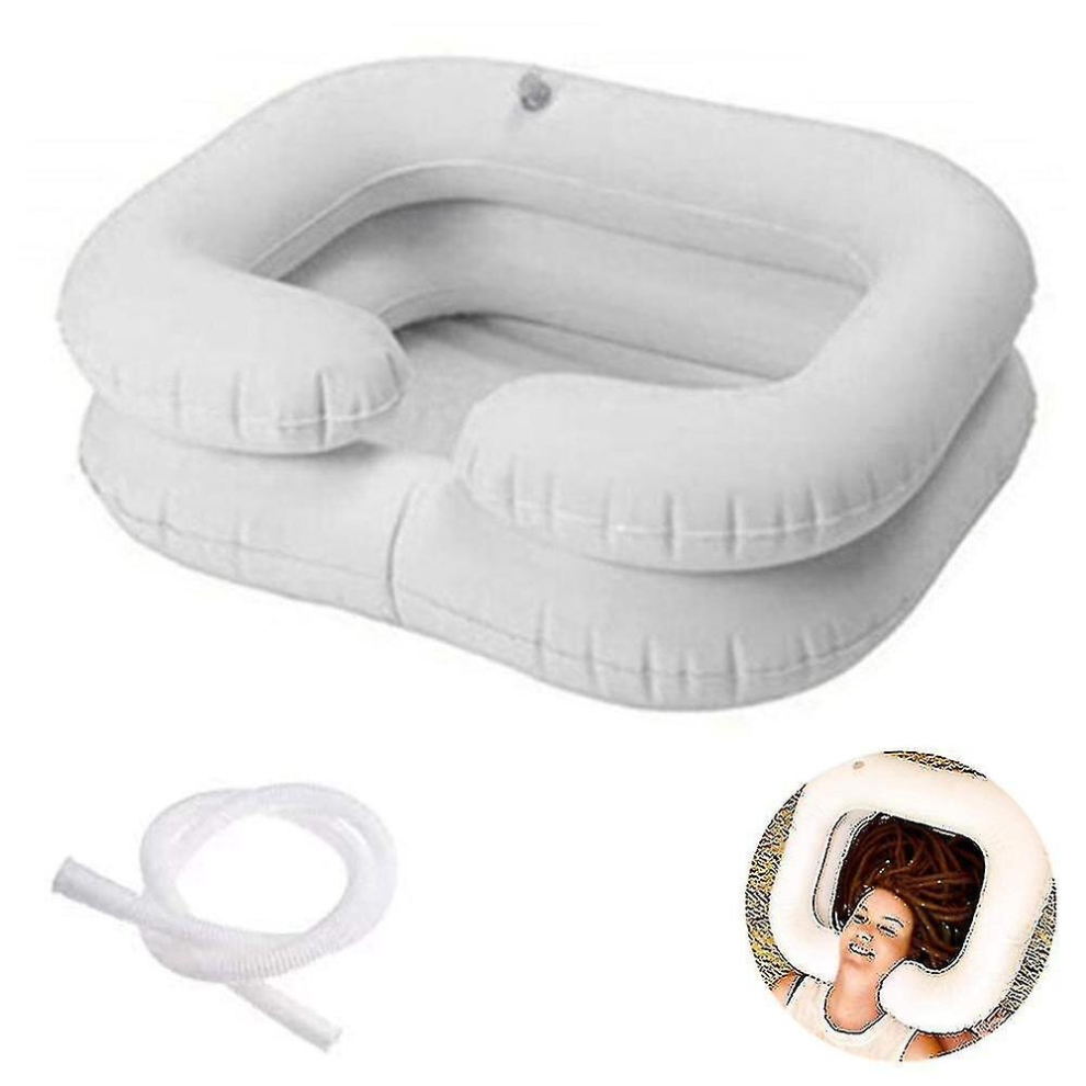 1 Pcs Inflatable Shampoo Basin For Bedside,shampoo Tub For Locs