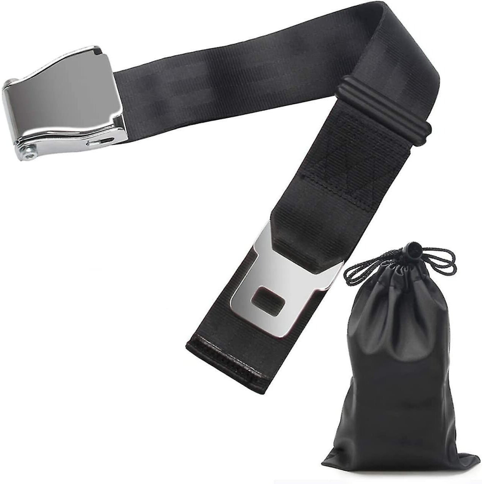 Adjustable 7-32" Airplane Seatbelt Extender - Fits All Airlines - Free Carrying Case 9443636025831