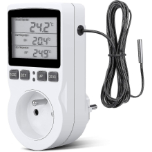 Digital / Heating Cooling Thermostat Socket Lcd Temperature Controller, 230v For Greenhouse Farm Temperature Controller/terrarium Thermostat(socket)