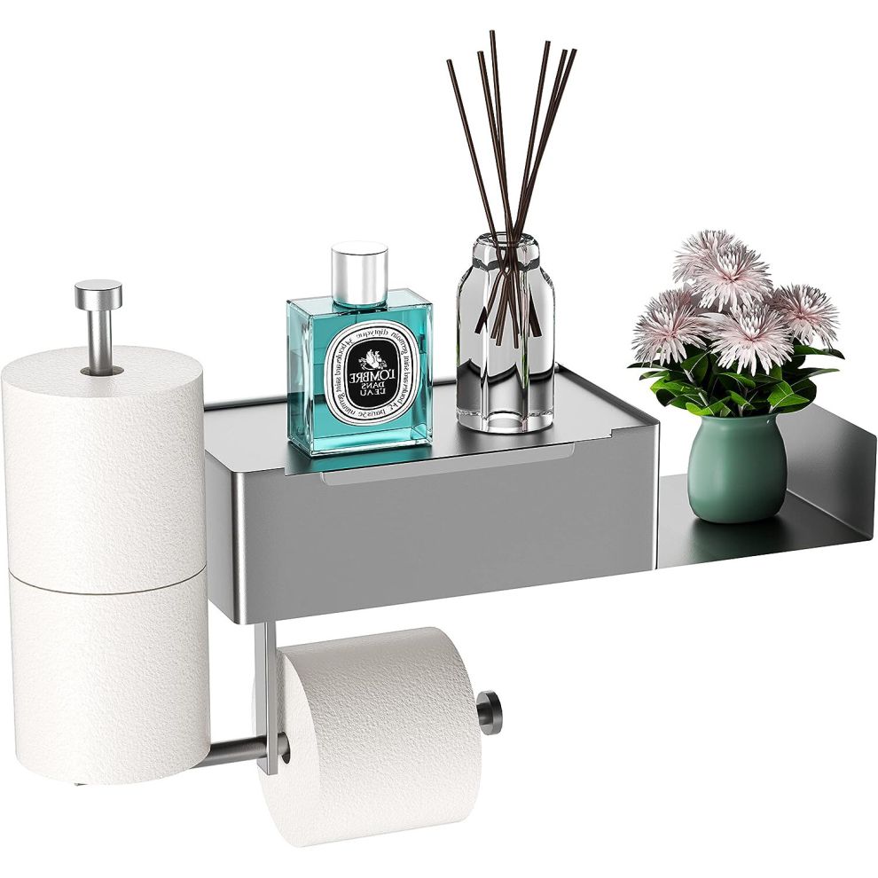 Cywl2023fa Toilet Tissue Holder Roll Papers Stand Storage Dispensers Wall Mounted Silver