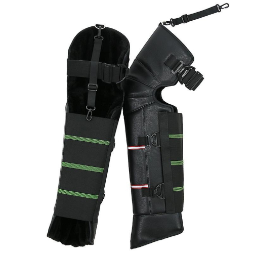 2 Pcs Pu Leather Waterproof Kneepad Winter Keep Warm Motorcycle Rider Knee Protective Pads 1