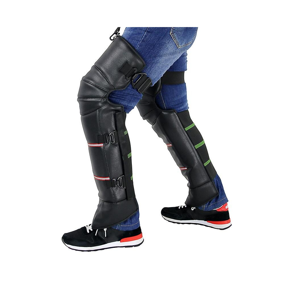 2 Pcs Pu Leather Waterproof Kneepad Winter Keep Warm Motorcycle Rider Knee Protective Pads 9444929336986