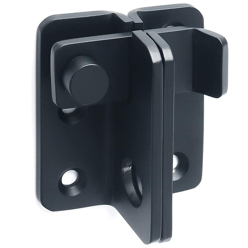 Sliding Door Lock Padlock Hasp Door Lock Latch Buckle Lock Anti-Theft Hook, Matte Black Finish Stainless Steel, Ems3005-B 9444929337877