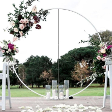 (150CM) 60/80/100/150CM Balloon Ring Round Big Balloon Arch Circle Ring Stand Holder Balloon Garland Background Frame Column Wedding