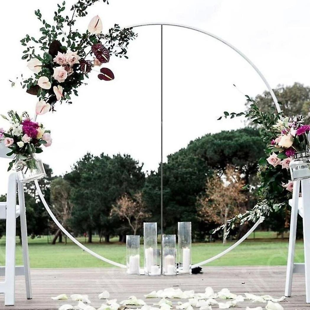 (100CM) 60/80/100/150CM Balloon Ring Round Big Balloon Arch Circle Ring Stand Holder Balloon Garland Background Frame Column Wedding