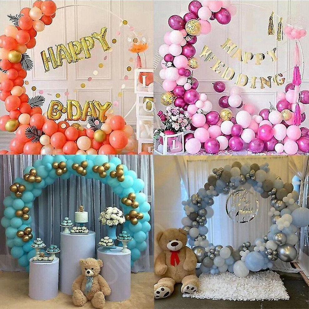 (80CM) 60/80/100/150CM Balloon Ring Round Big Balloon Arch Circle Ring Stand Holder Balloon Garland Background Frame Column Wedding