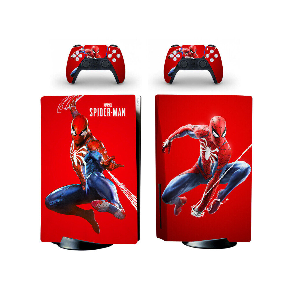 Ps5 Disc Edition Console Skin Super Hero Spider Vinyl Decal Sticker 4754135882784