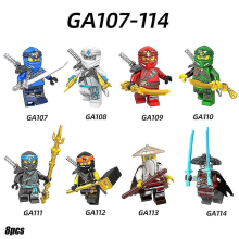 8pcs/set Ninjago Series Minifigure Building Blocks Mini Action Figures Toys For Kids Gifts