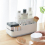 Bathroom Easy-store Caddy- White/grey, 11.9 X 13 X 23 Cm 3
