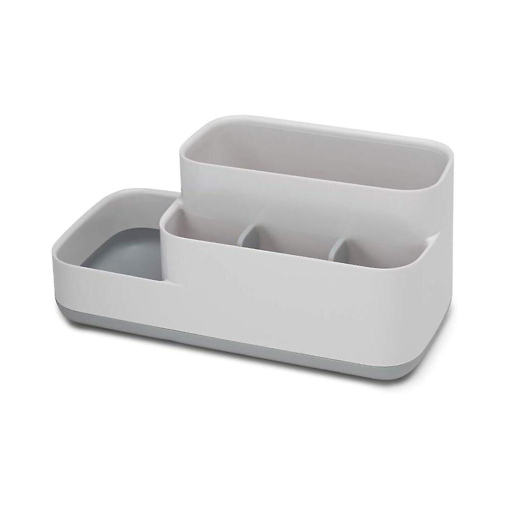 Bathroom Easy-store Caddy- White/grey, 11.9 X 13 X 23 Cm