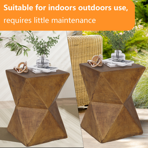 Lightweight Concrete Accent Table for Indoor Sofa Side Table Outdoor 2