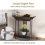 2 Tiers Classic Bamboo Console Table with Drawer Hallway Living Room 4