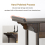 2 Tiers Classic Bamboo Console Table with Drawer Hallway Living Room 5