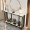 120cm Long 2 Tier Console Entry Table with Metal Black Frame SofaTable 4