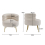 Living And Home Curved Upholstered Single Sofa Accent Chair, Beige 6