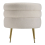 Living And Home Curved Upholstered Single Sofa Accent Chair, Beige 5
