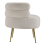 Living And Home Curved Upholstered Single Sofa Accent Chair, Beige 4