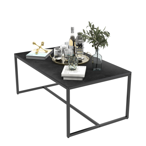 (Dark Grey) Rectangular Sofa Side Coffee Table Sintered Stone