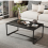 (Dark Grey) Rectangular Sofa Side Coffee Table Sintered Stone 2