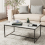 (White) Rectangular Sofa Side Coffee Table Sintered Stone 4