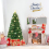 Costway 5FT Pre-Lit Christmas Tree Fiber Optics Xmas Tree with 8 Lighting Modes 4