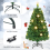 Costway 5FT Pre-Lit Christmas Tree Fiber Optics Xmas Tree with 8 Lighting Modes 6
