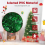 Costway 5FT Pre-Lit Christmas Tree Fiber Optics Xmas Tree with 8 Lighting Modes 8
