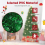 Costway 6FT Pre-Lit Christmas Tree Fiber Optics Xmas Tree with 8 Lighting Modes 8