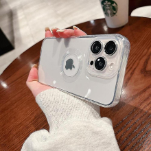 (Compatible iPhone 11Pro, Clear) Electroplated Phone Case Compatible Iphone 11 12 13 14 Pro Max Xs X Xr 7 8 Plus Mini Hollow Out Transparent Cases Cover Mobile Phone Case