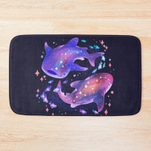 Bath Mat Cosmic Whale Shark 20 x 31 inch Non-slip Bathroom