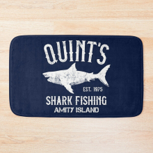 Bath Mat Quint's Shark Fishing - Amity Island 1975 20 x 31 inch Non-slip Bathroom