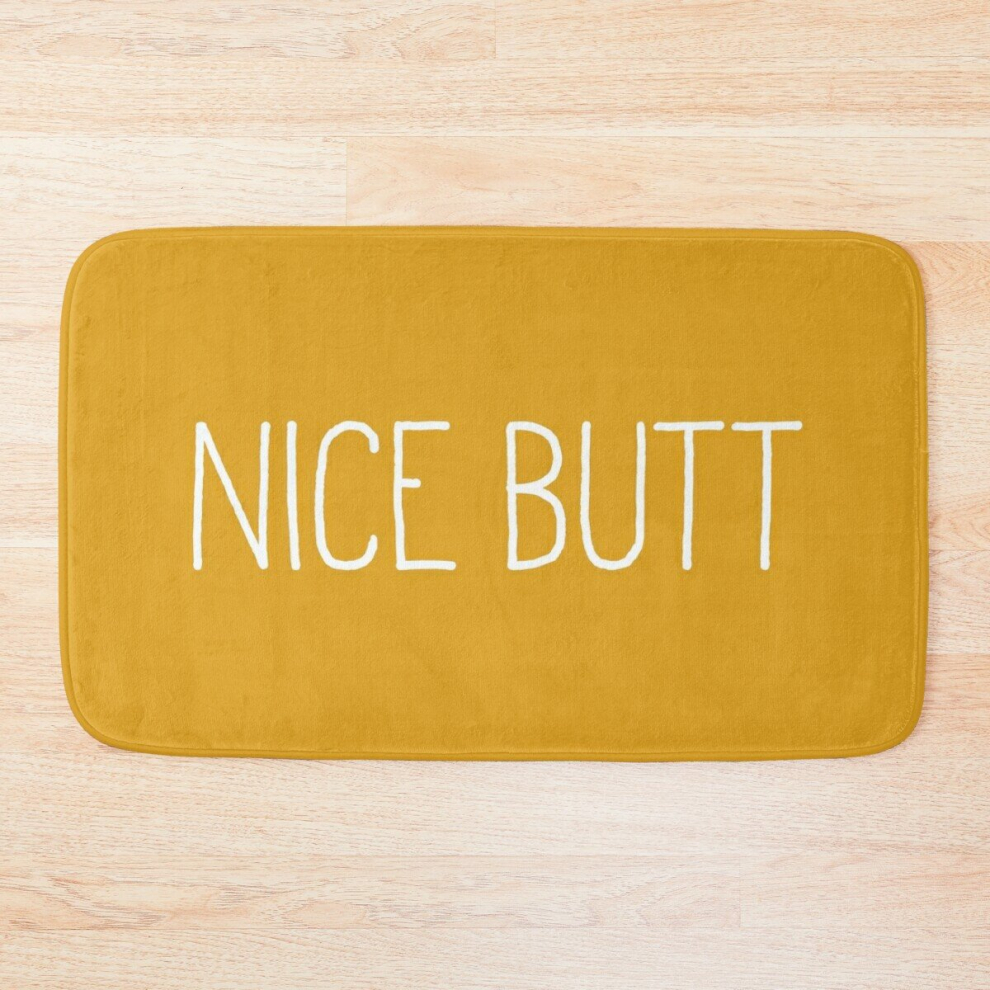 Bath Mat Nice Butt Mustard 20 x 31 inch Non-slip Bathroom-image-OPC-PCPZ7ZF-NEW
