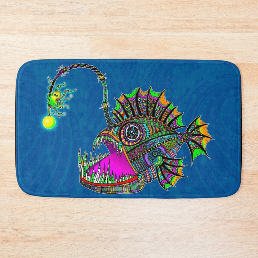 Bath Mat Electric Angler Fish 20 x 31 inch Non-slip Bathroom-image-OPC-PCPZ8FH-NEW