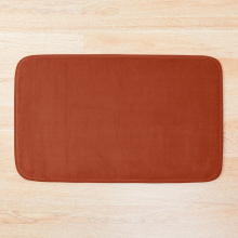 Bath Mat - Colors of Autumn Burnt Orange Single Solid Color - Accent Shade / Hue 20 x 31 inch Non-slip Bathroom