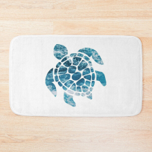 Bath Mat Ocean Sea Turtle 20 x 31 inch Non-slip Bathroom