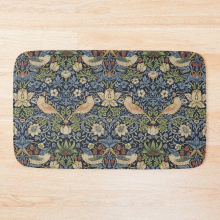 Bath Mat William Morris Strawberry Thief pattern 20 x 31 inch Non-slip Bathroom