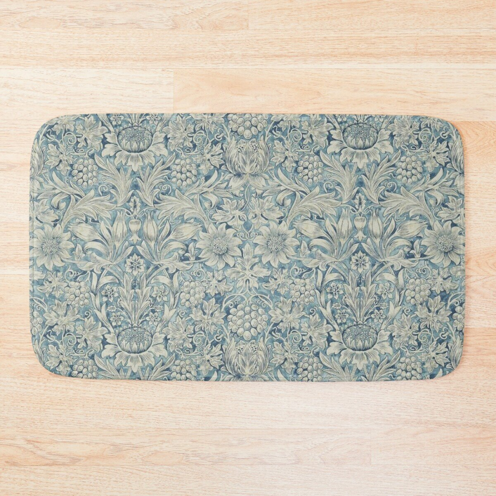 Bath Mat William Morris Sunflower 20 x 31 inch Non-slip Bathroom