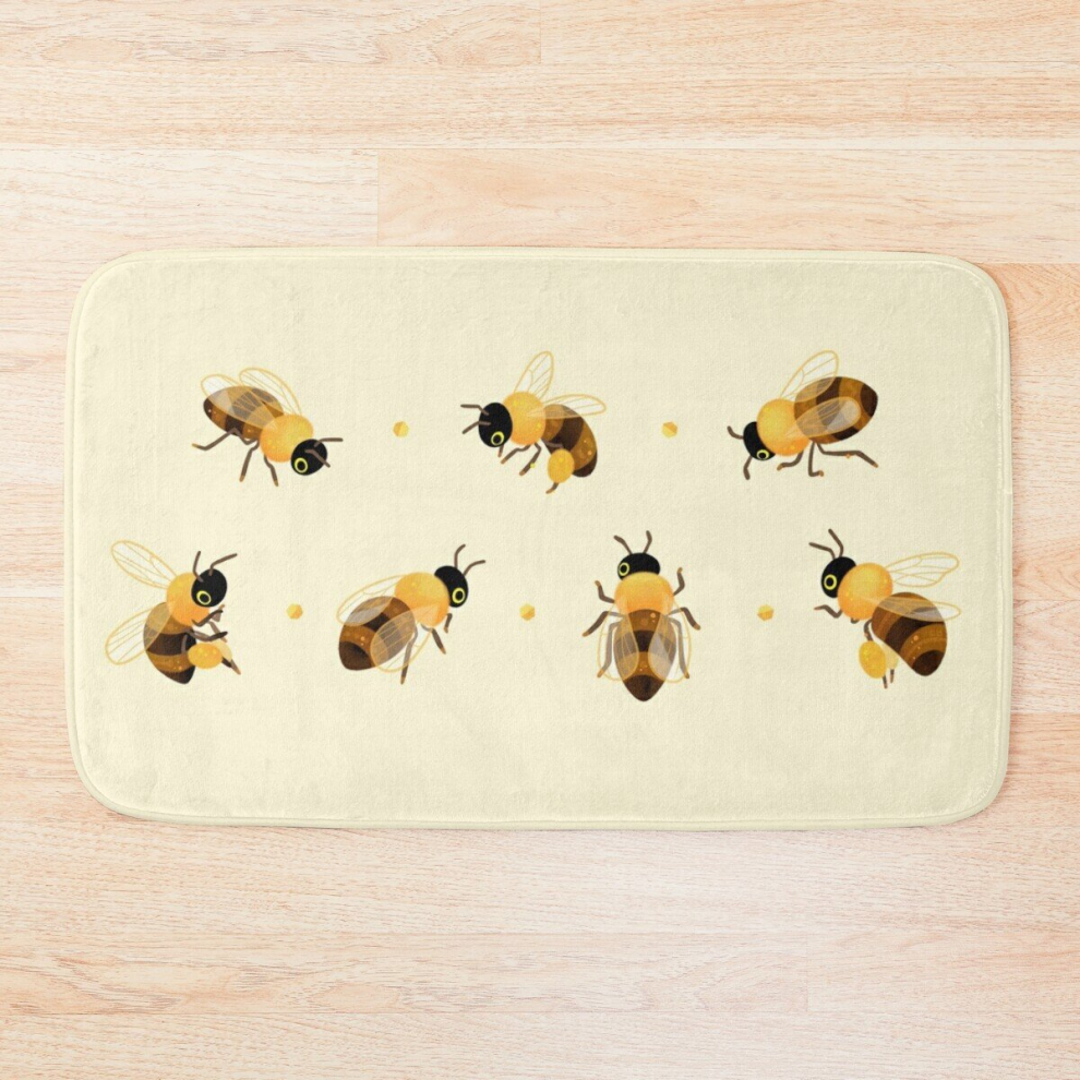 Bath Mat Honey bees 20 x 31 inch Non-slip Bathroom-image-OPC-PCPZ8YF-NEW