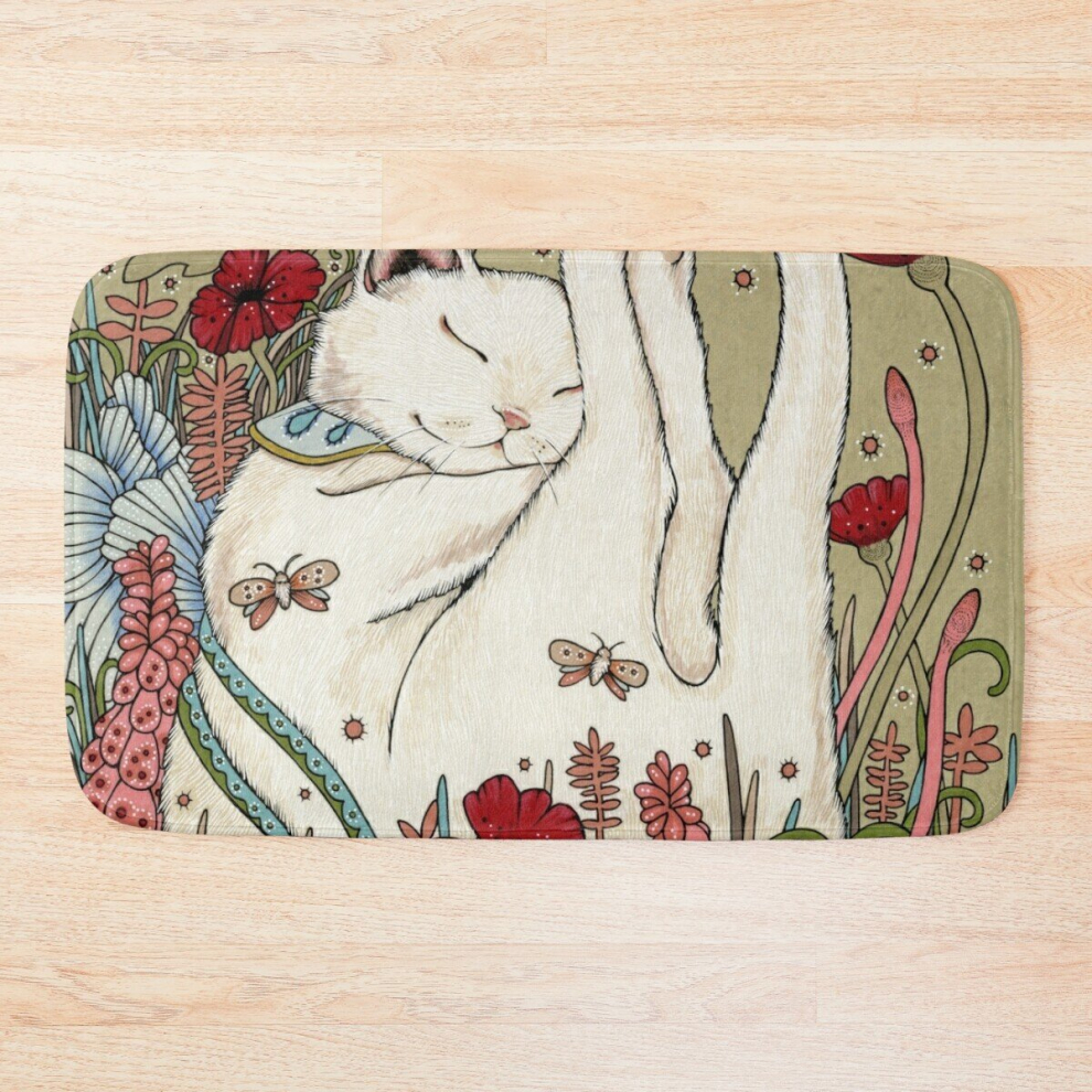 Bath Mat Poppies and Ladybug 20 x 31 inch Non-slip Bathroom-image-OPC-PCPZ9GY-NEW