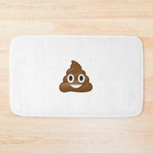 Bath Mat poop emoji 20 x 31 inch Non-slip Bathroom