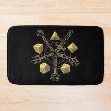 Bath Mat Dungeons Dragons Choose Your Weapon 20x31 Non-Slip Bathroom Rug|100% Polyester|TPR Backing|Machine Washable|Ob-FG-RedBSBhMt1-932191877.7158