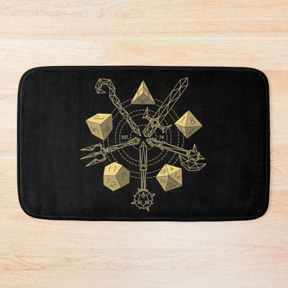 Bath Mat Dungeons Dragons Choose Your Weapon 20x31 Non-Slip Bathroom Rug|100% Polyester|TPR Backing|Machine Washable|Ob-FG-RedBSBhMt1-932191877.7158