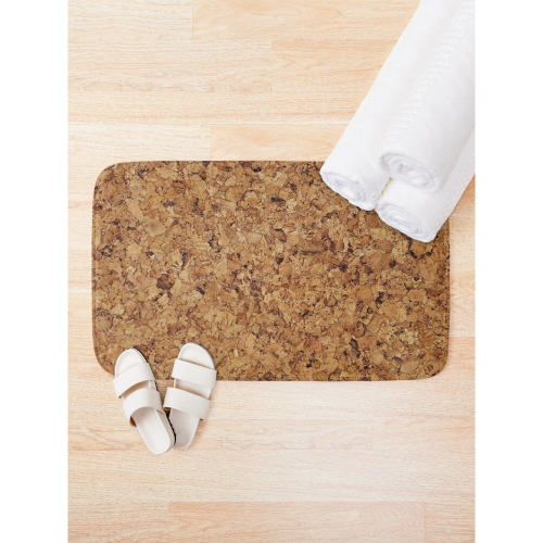 Bath Mat Cork texture 20 x 31 inch Non-slip Bathroom 2