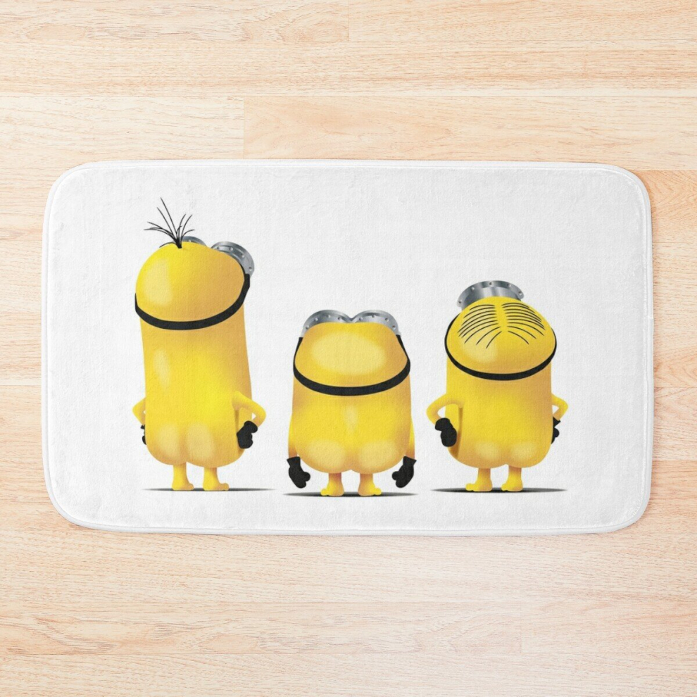 Bath Mat Minions - Kevin, Bob, Stuart (Full) 20 x 31 inch Non-slip Bathroom