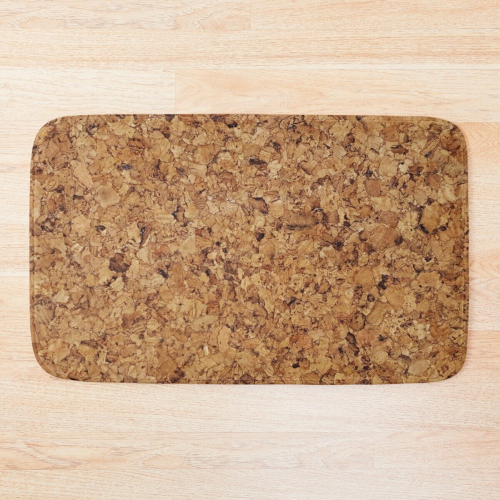 Bath Mat Cork texture 20 x 31 inch Non-slip Bathroom