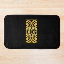 Bath Mat Vintage 1960s 70s silk BIBA Barrigada Take a Left Chelu Go Chamorro Guam 20 x 31 inch Non-slip Bathroom